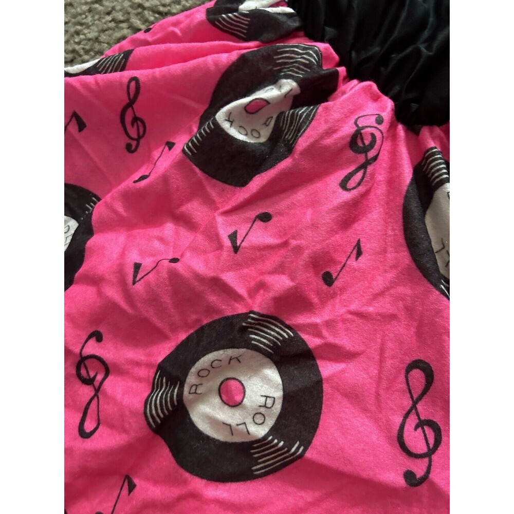 Women’s Vinyl Record Rock & Roll Rockabilly Pink & Black Dress Costume Rubie’s - Picture 3 of 5